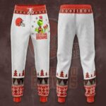 Cleveland Browns Football Team Grinch 3D Full Printing Sweatpants Spor