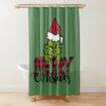 The Grinch Wishes Merry Christmas Shower Curtain | The Grinch Store